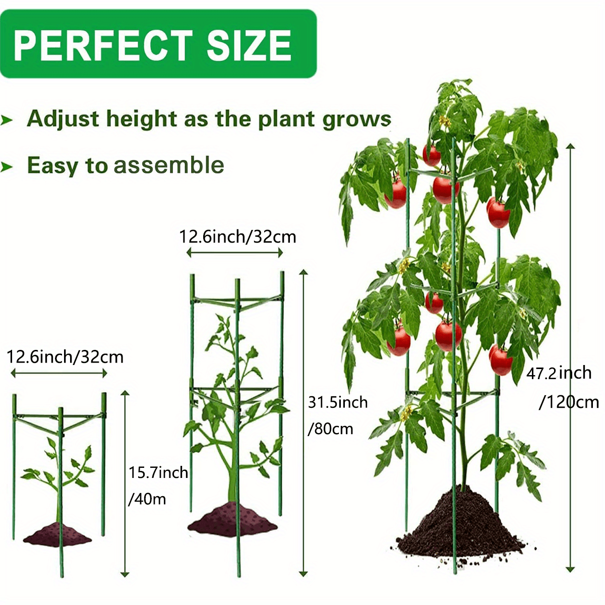 Tomato Cage Plant Support Cage Assembled Cages - Temu