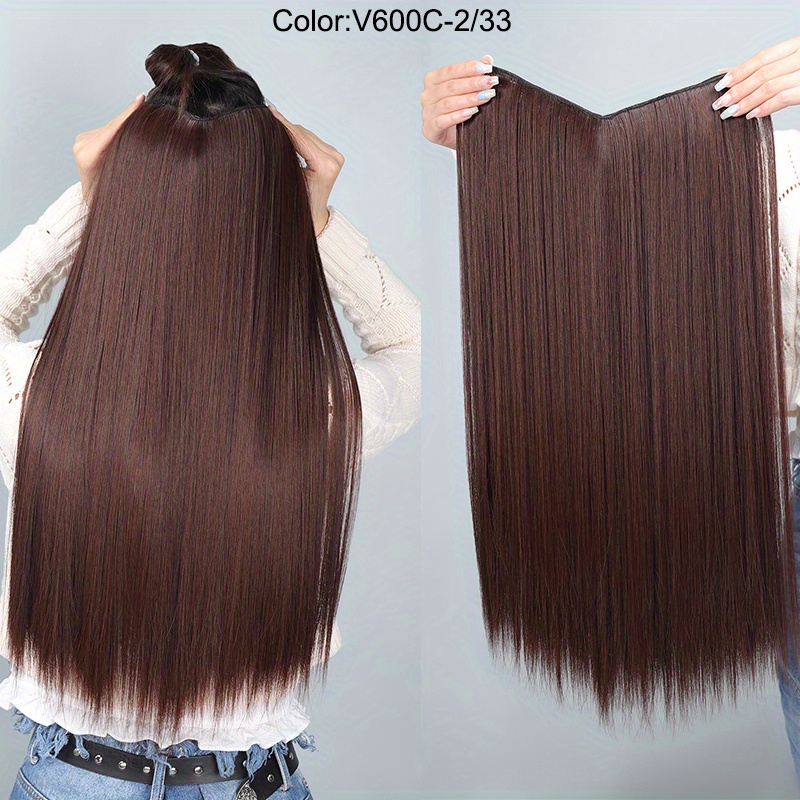 REECHO Invisible Wire Hair Extensions, Removable Secure Clips in Hair