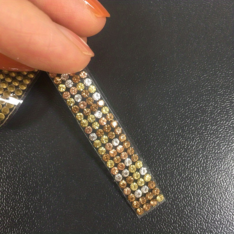 Length Self Adhesive Rhinestones Ribbon Bling Gemstone - Temu