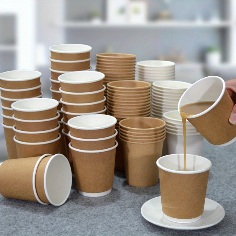 Disposable Paper Cups Perfect For Hot Drinks Like Coffee - Temu