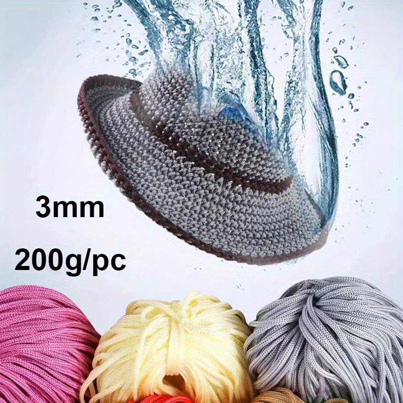 Solid Color Nylon Yarn Light Yarn For Crocheting Diy Hand - Temu