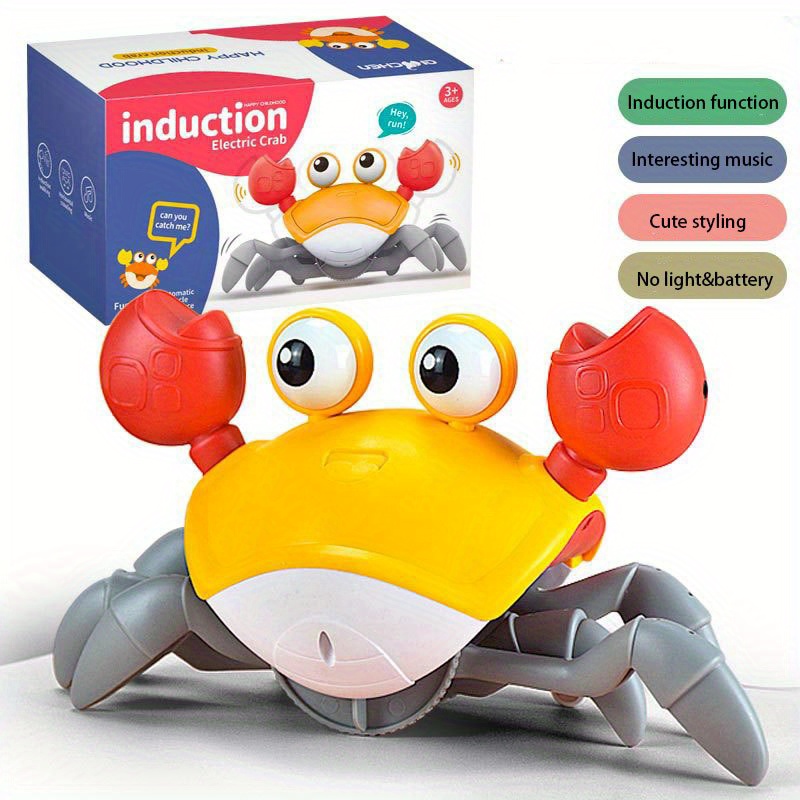 Jouet de crabe rampant pour bébé, jouets pour nourrisson, mignons crabes à  induction sensorielle pour bébé pouvant danser, marcher et se déplacer avec  de la musique lumineuse - Temu Belgium