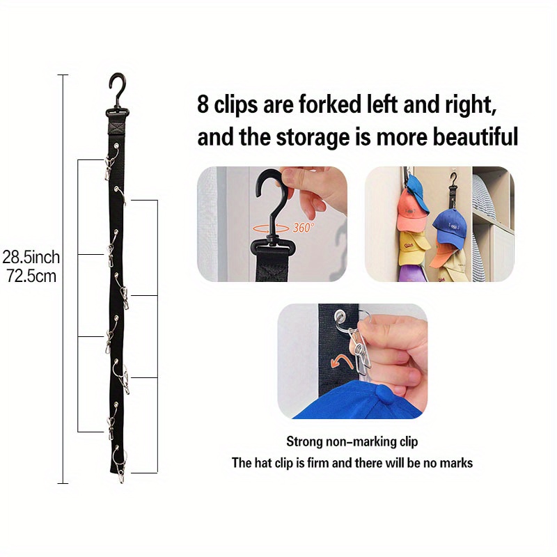 Baseball Rack Hold 8 Fitted Sun Hats Organizer Temu