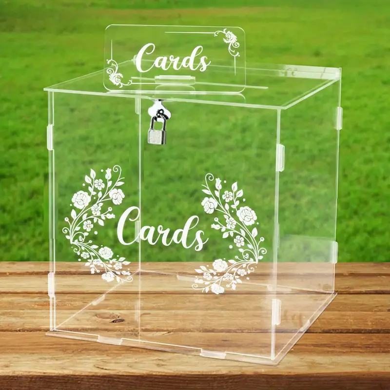 Wedding Card Box For Wedding Reception Clear Card Boxes - Temu Mexico