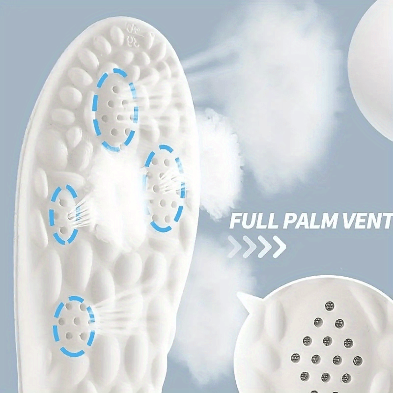 1pair 4D Latex Sports Insole, Super Soft And High Elastic Insole