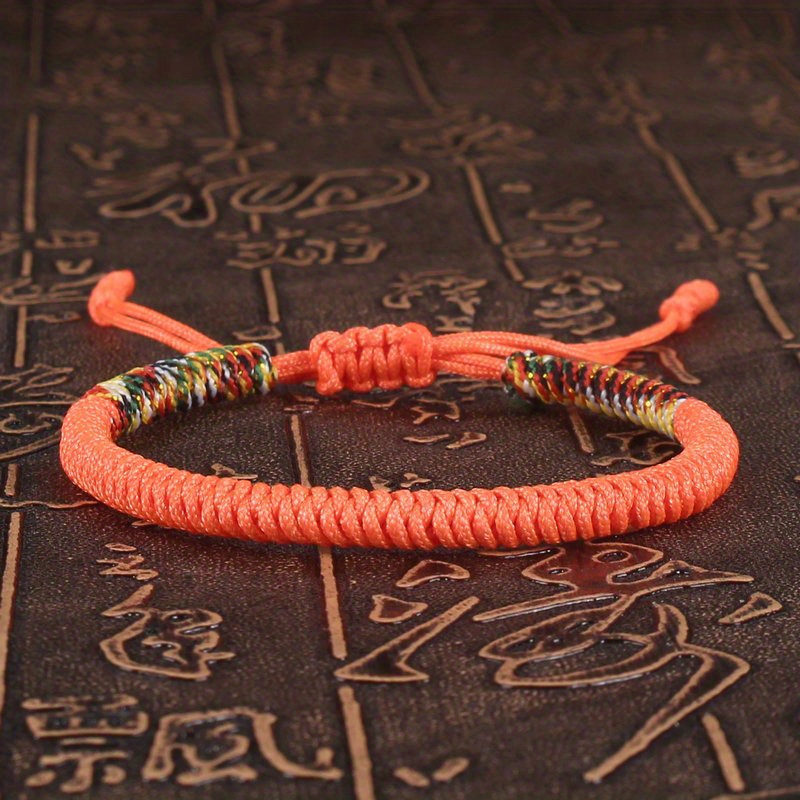 Blue Braided Bracelets - Woven Thread Tibetan Bracelet Men Adjustable  Bangles