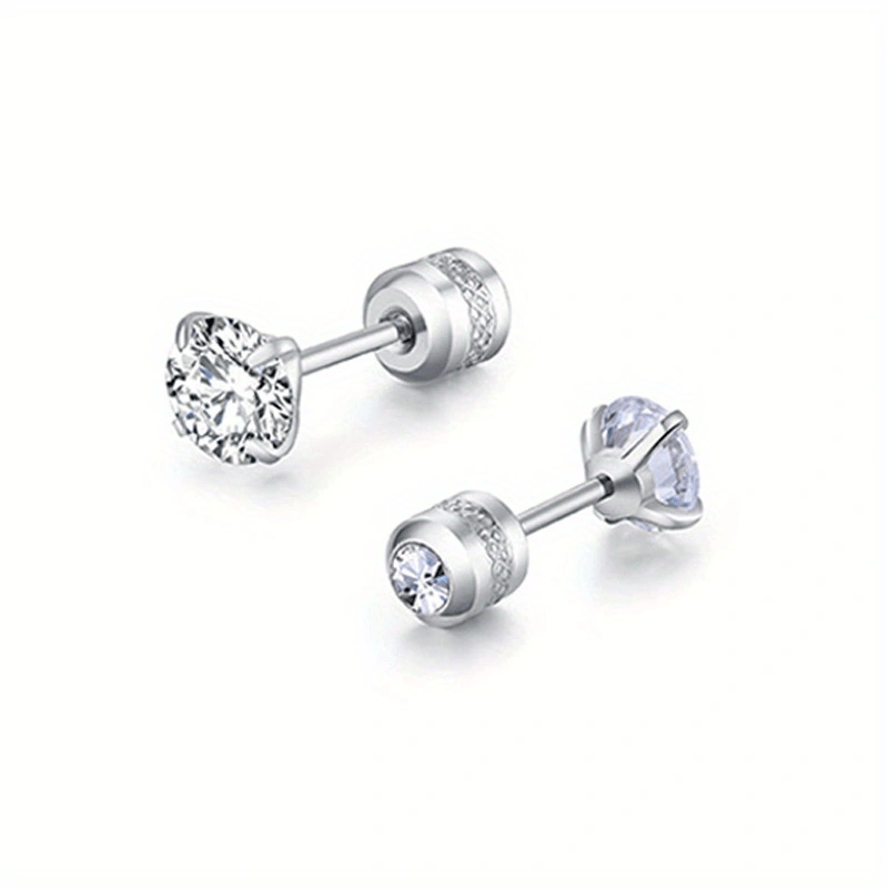 Cubic zirconia hot sale bar earrings