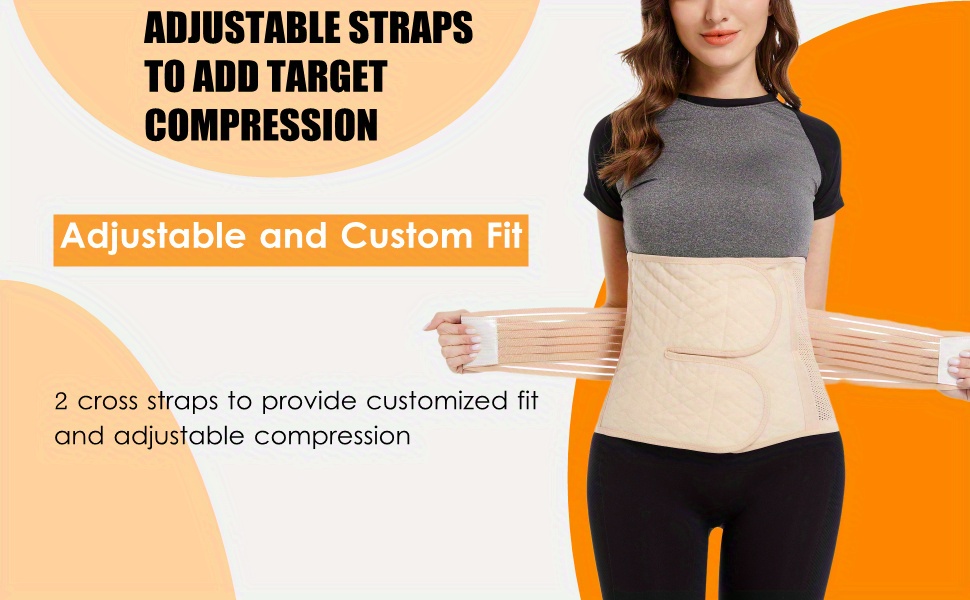 Abdominal Binder for Waist and Back Support, Compression Wrap
