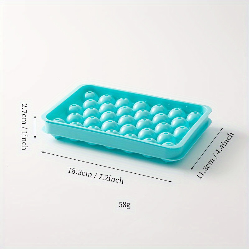 Ice Cube Tray, 1 Pc 33 Cavities Small Ice Ball Molds With Lids