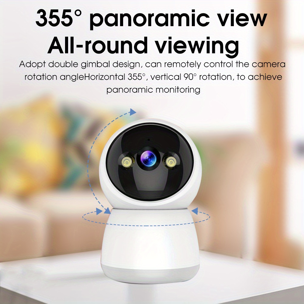 3mp ip wifi camera surveillance security baby monitor automatic human tracking cam full color night vision indoor video camera details 4