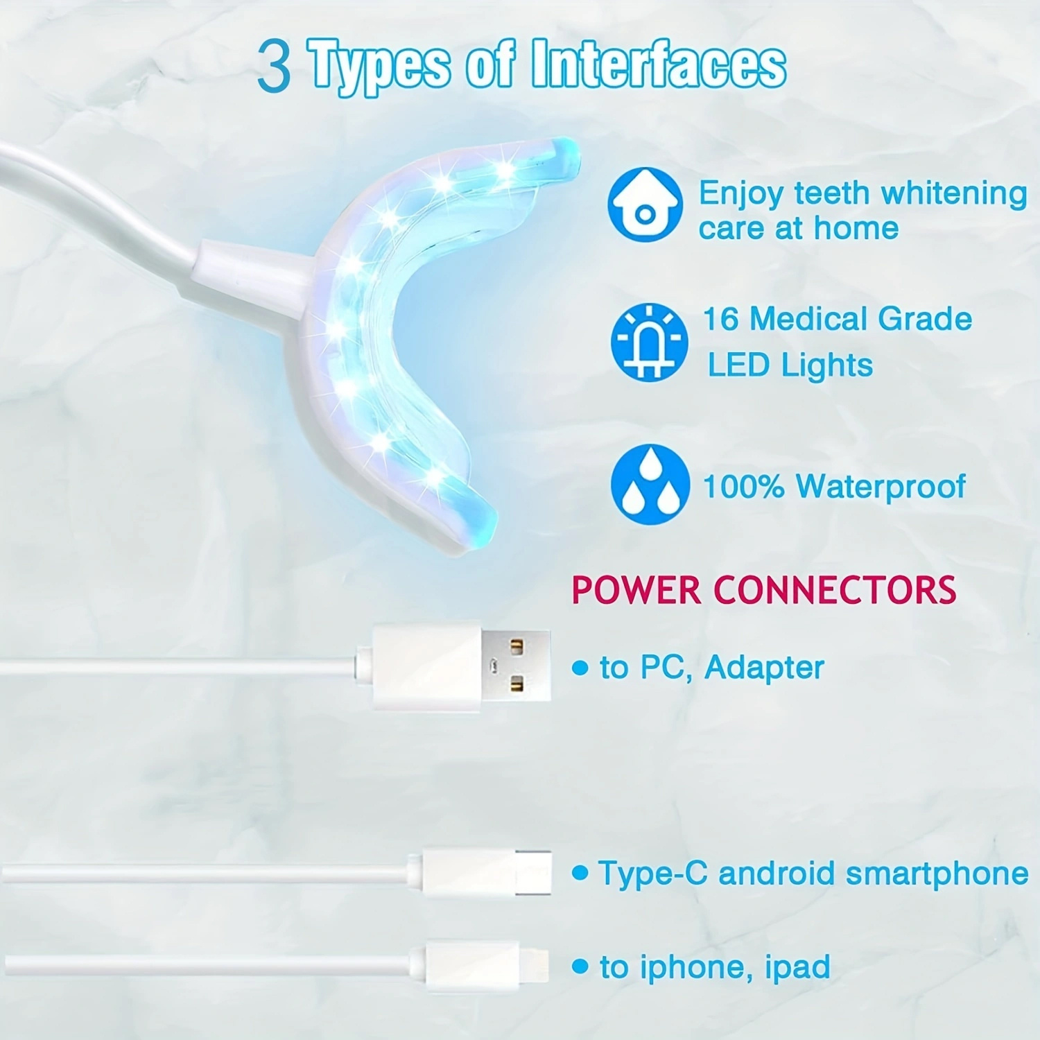 Teeth Whitening Kit With Led Light, Fast Tooth Whitener Gel Pen Temu