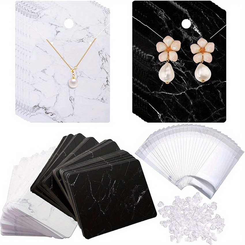 900 Pcs Marble Earring Necklace Display Card Holder for Selling