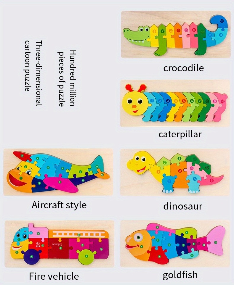 building blocks for infants wooden 3d puzzles for early   for boys girls ages 1 3 details 5