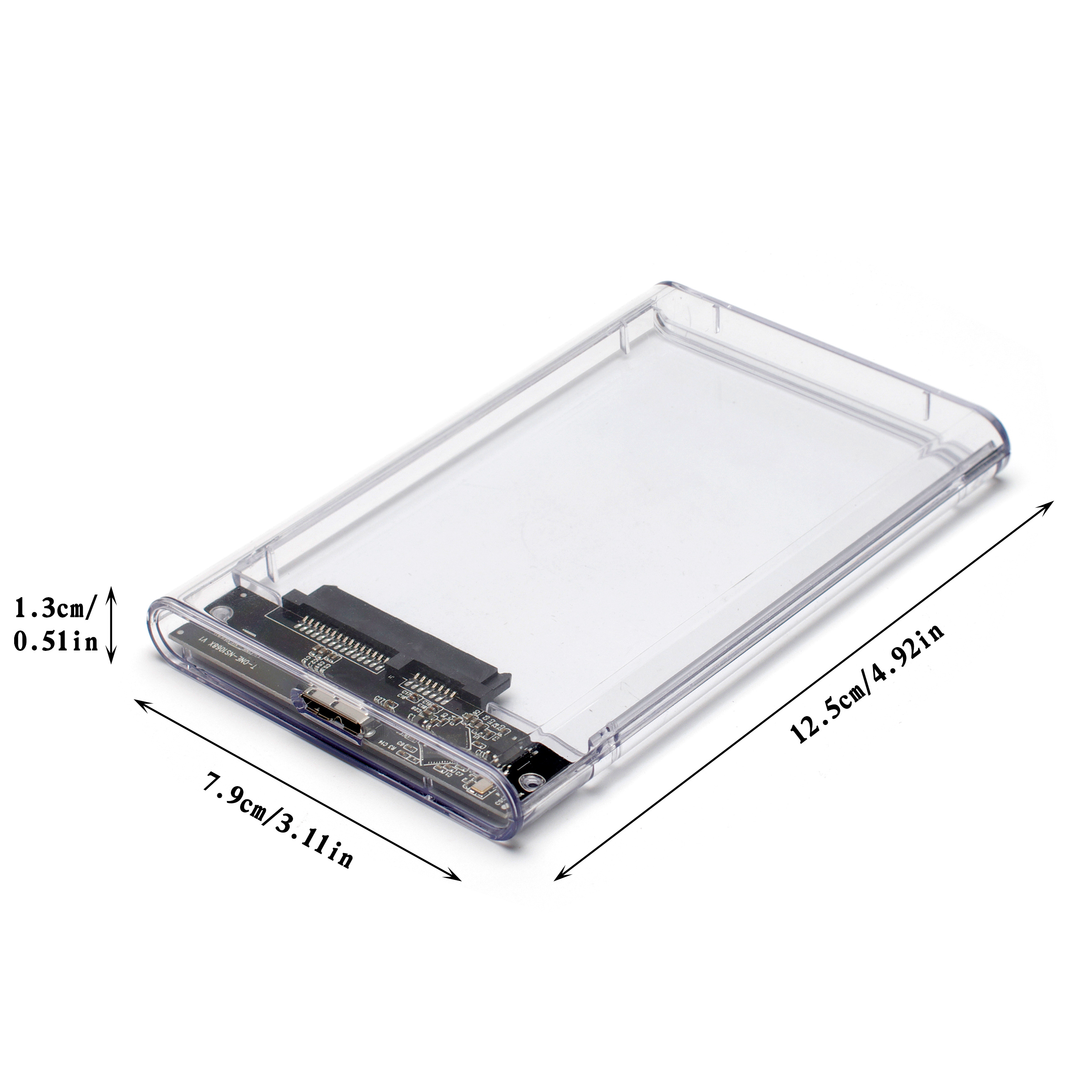 Hard Drive Enclosure Usb 3.0 Sata Case Transparent External - Temu