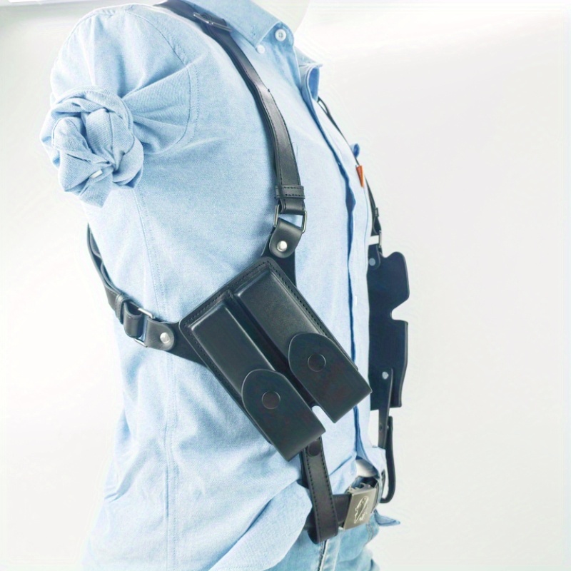 Leather Shoulder Holster Magazine Holder Concealed Carry Temu