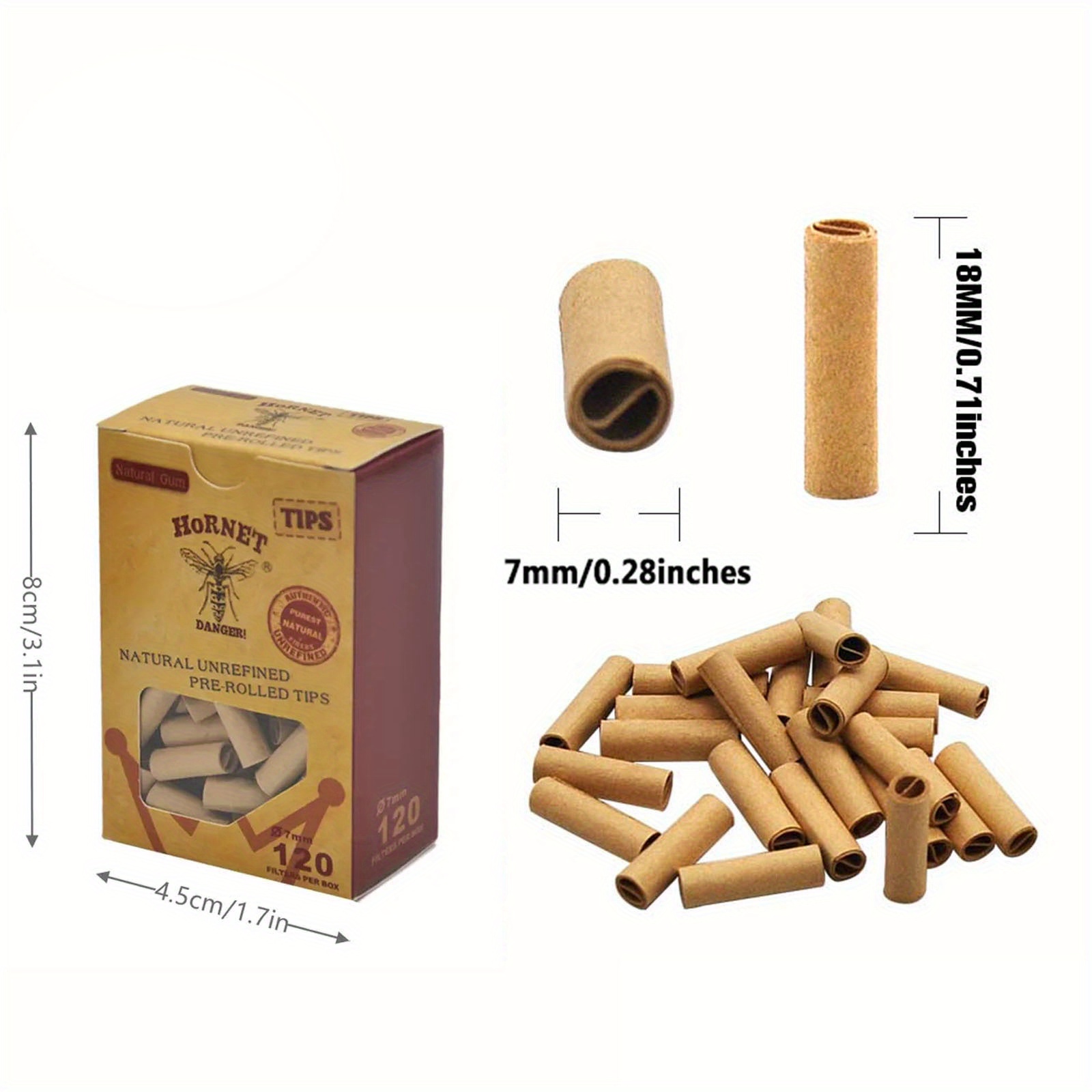 120 Unids/caja Soporte Cigarrillos Desechable Filtro Marrón - Temu