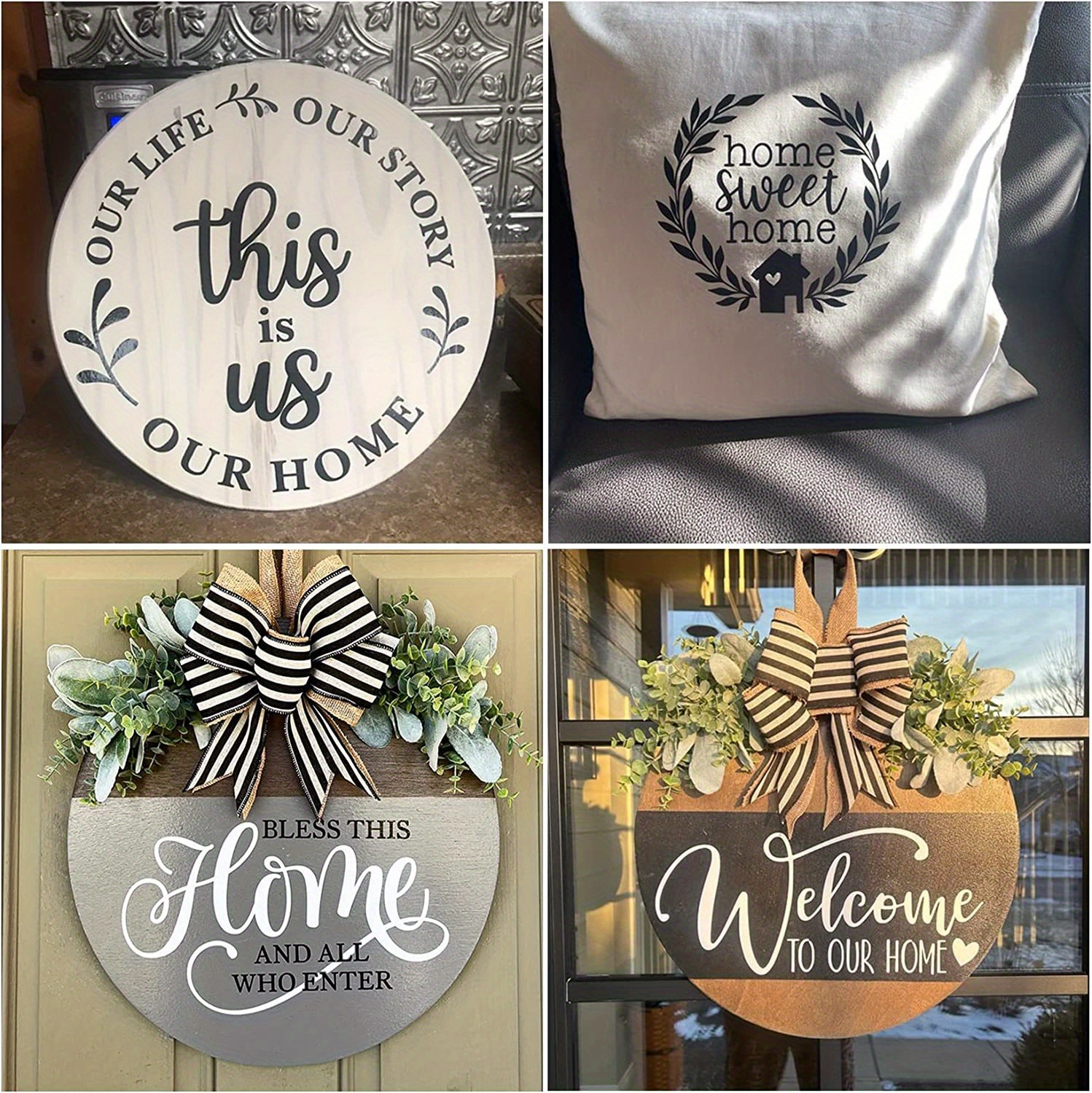 Country 24 Stencil Welcome Family Home Cottage Cabin Farmhouse DIY Craft  Signs