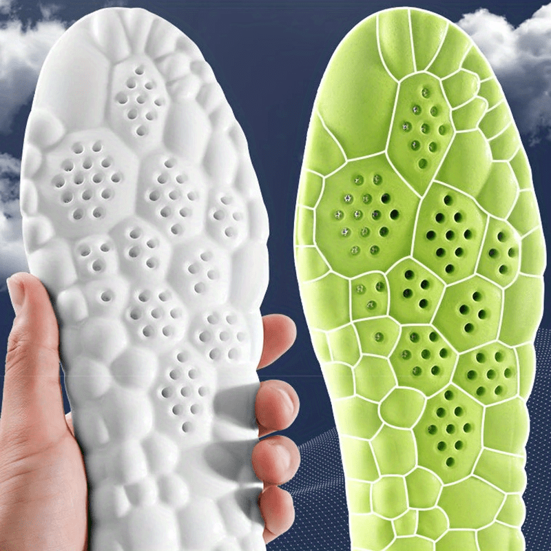 1pair 4D Latex Sports Insole, Super Soft And High Elastic Insole