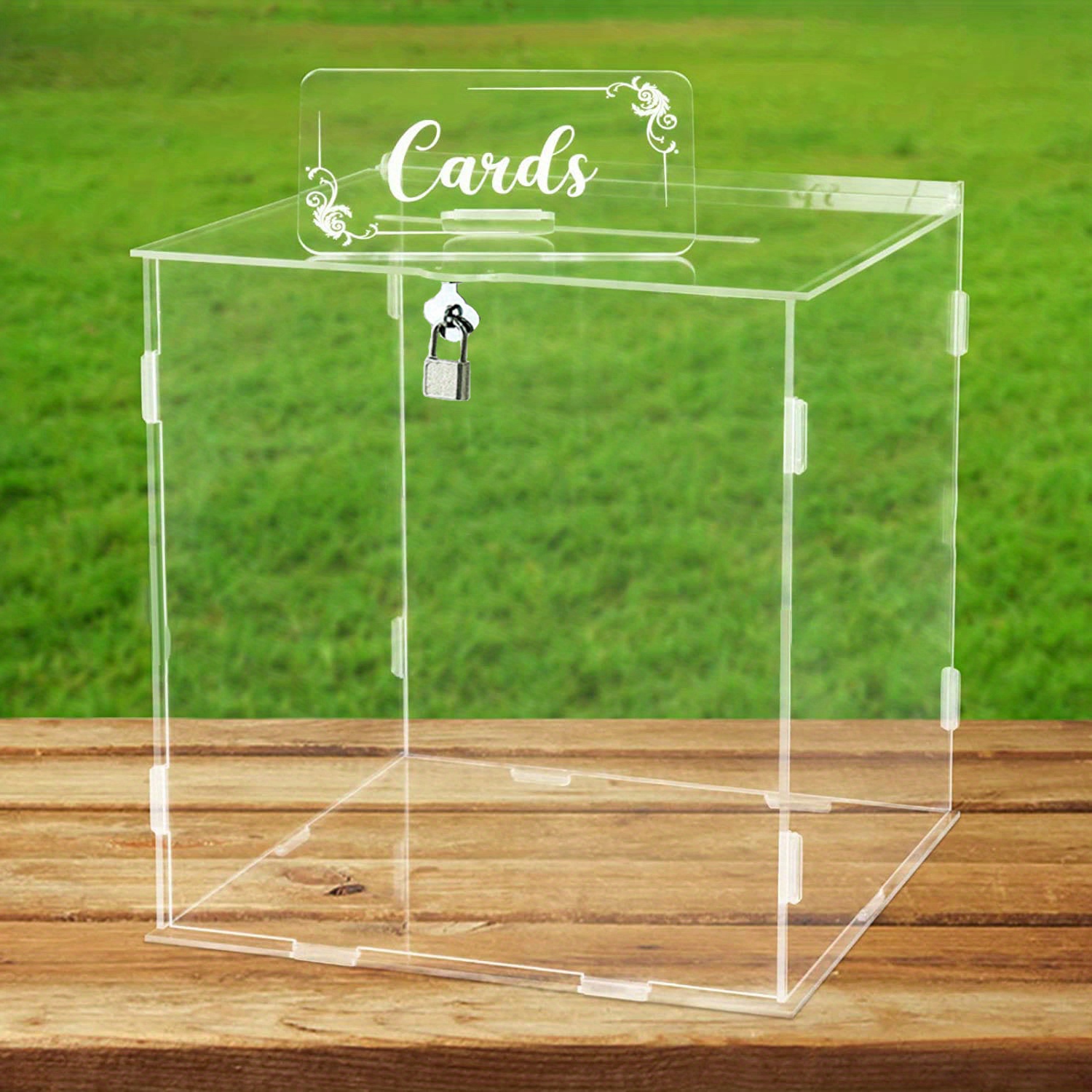 Acrylic Wedding Card Box For Wedding Reception Clear Gift - Temu