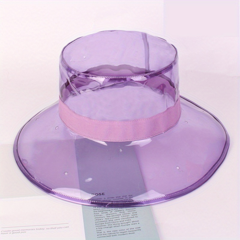 Sombrero Cubo Transparente Visera Mujer Resistente Agua - Temu