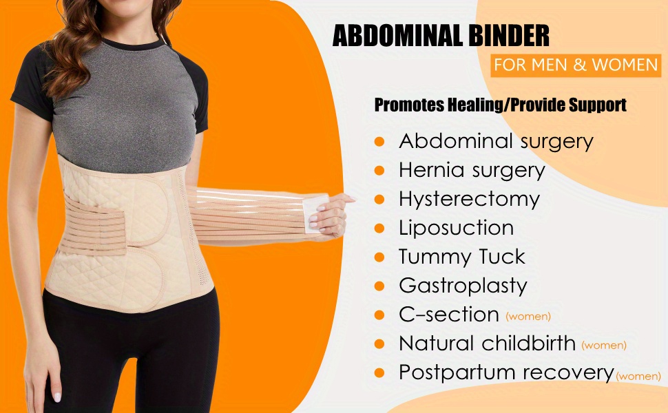 Everyday Medical Post Surgery Abdominal Binder – with Bamboo Charcoal  Accelerate Healing and Reduce Swelling After C-Section, Abdomen Surgeries,  Tummy Tuck, Bladder & Gastric Bypass - Belly Girdle : : Everything  Else