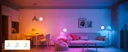 smart light bulbs wifi wireless 5 0 color changing light bulbs music sync 54 dynamic scenes 16 million diy colors rgb light bulbs work with alexa for google assistant for tuya home app details 2
