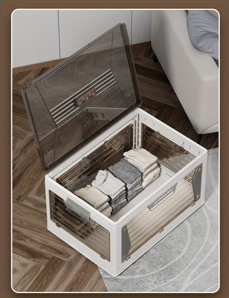 Five Door Opening Clothing Storage Box Folding Transparent - Temu