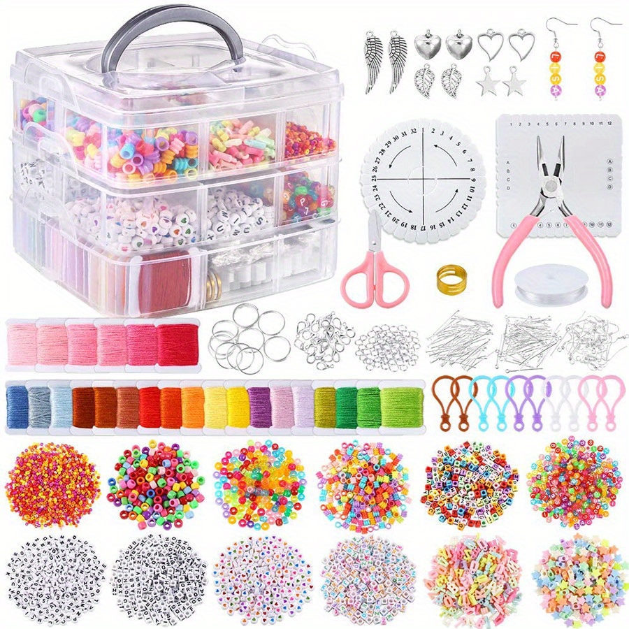  QUEFE 2350pcs, 64 Colors, Pony Beads for Bracelet and