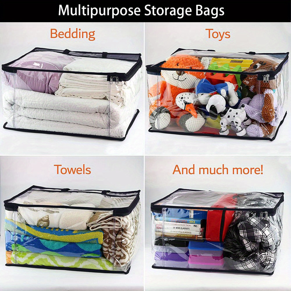 Multi purpose Clear Zippered Storage Bags Bedding Linen - Temu Canada