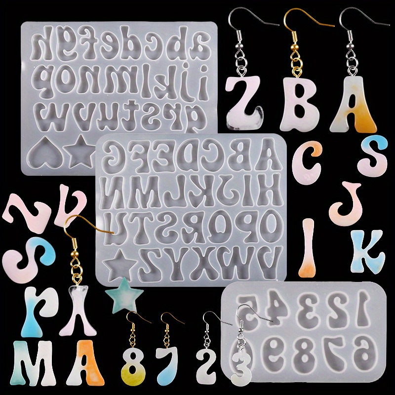 Crystal Drip Gel Mirror Case Alphabet Number Pendant - Temu