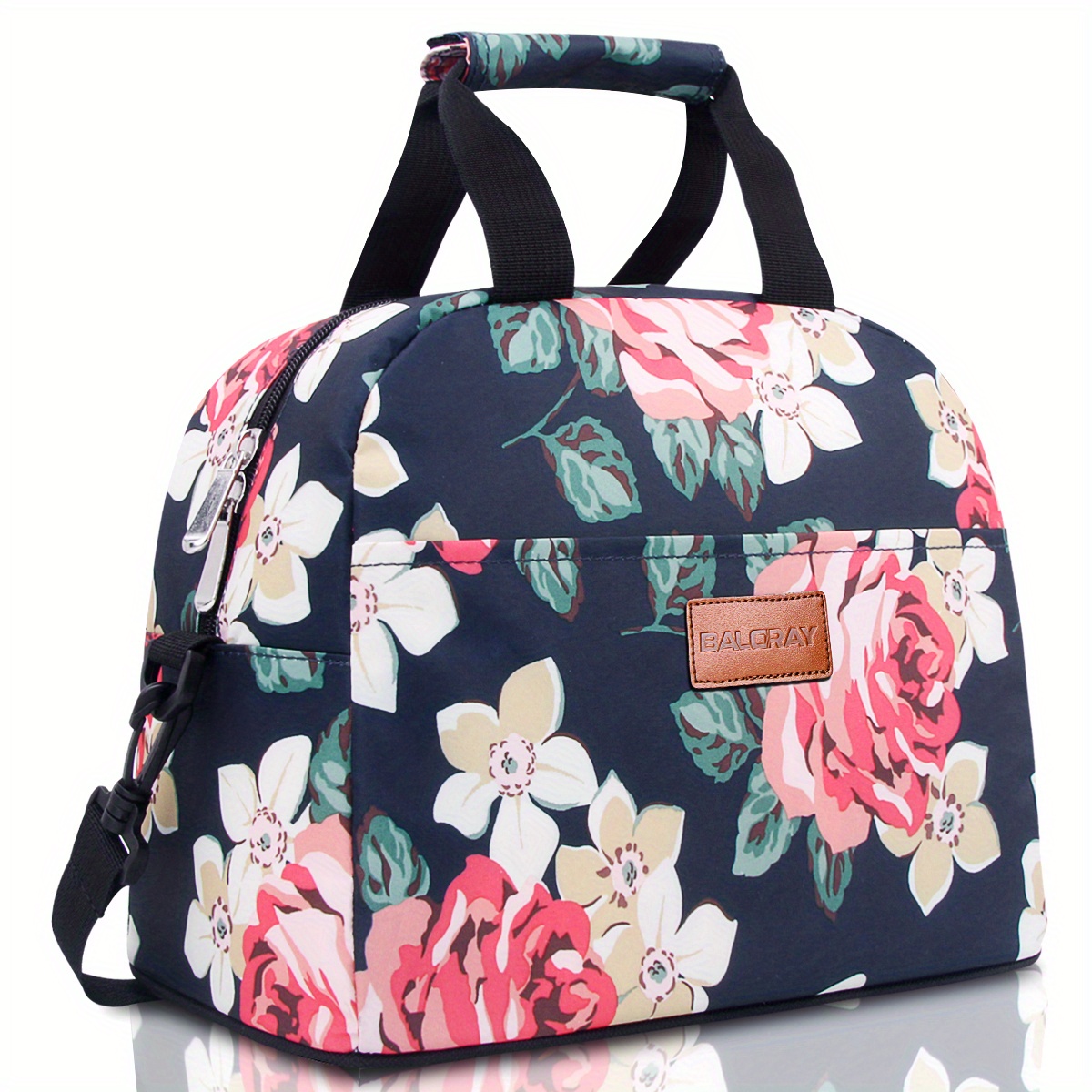 G-197l Large Flower Strap Insulated Bag, Outdoor Insulation Bag, Suitable For Camping
