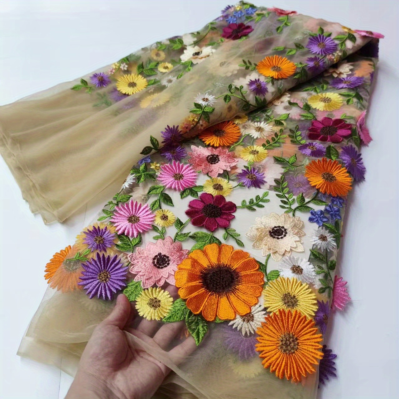 Accessories Embroidery Cloth Applique Lace Fabrics Machine - Temu