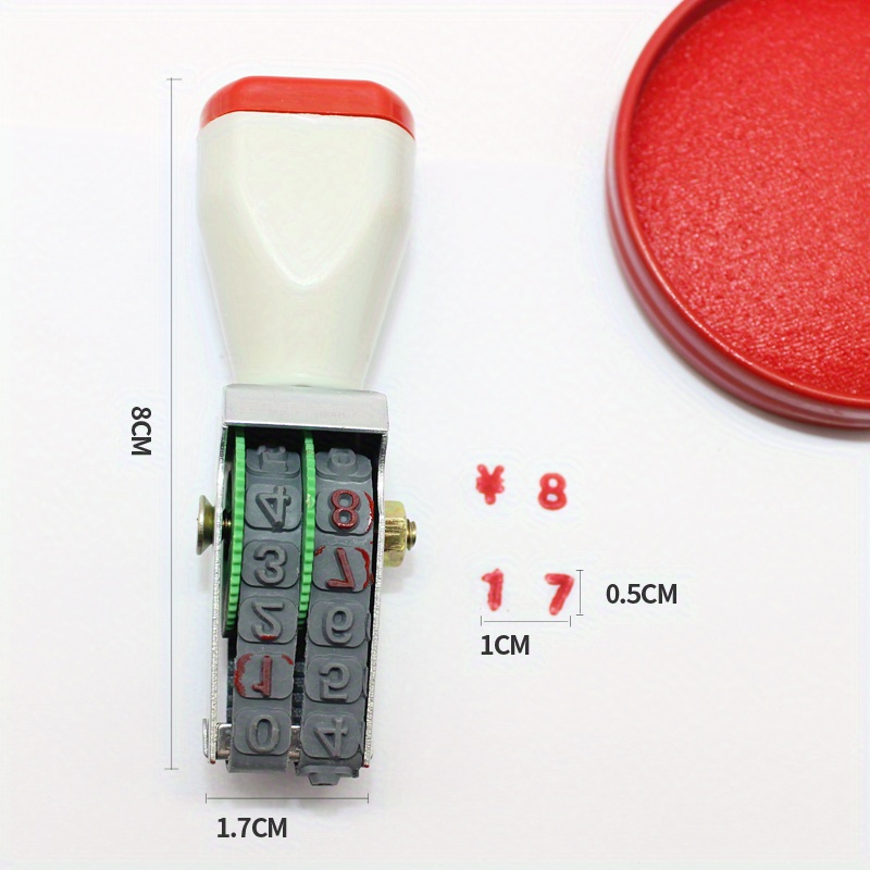 Number Stamps,7 Digit Small Changeable Date Stamp,Number Roller  Stamps,Personalized Number Symbol Rolling Wheel Stamp Multi-Function DIY  Rubber