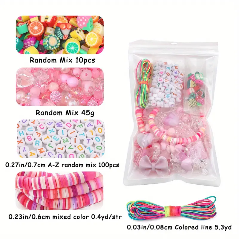 Mixed Color Polymer Clay Beads Bulk Fashion Diy Bracelet - Temu Malaysia