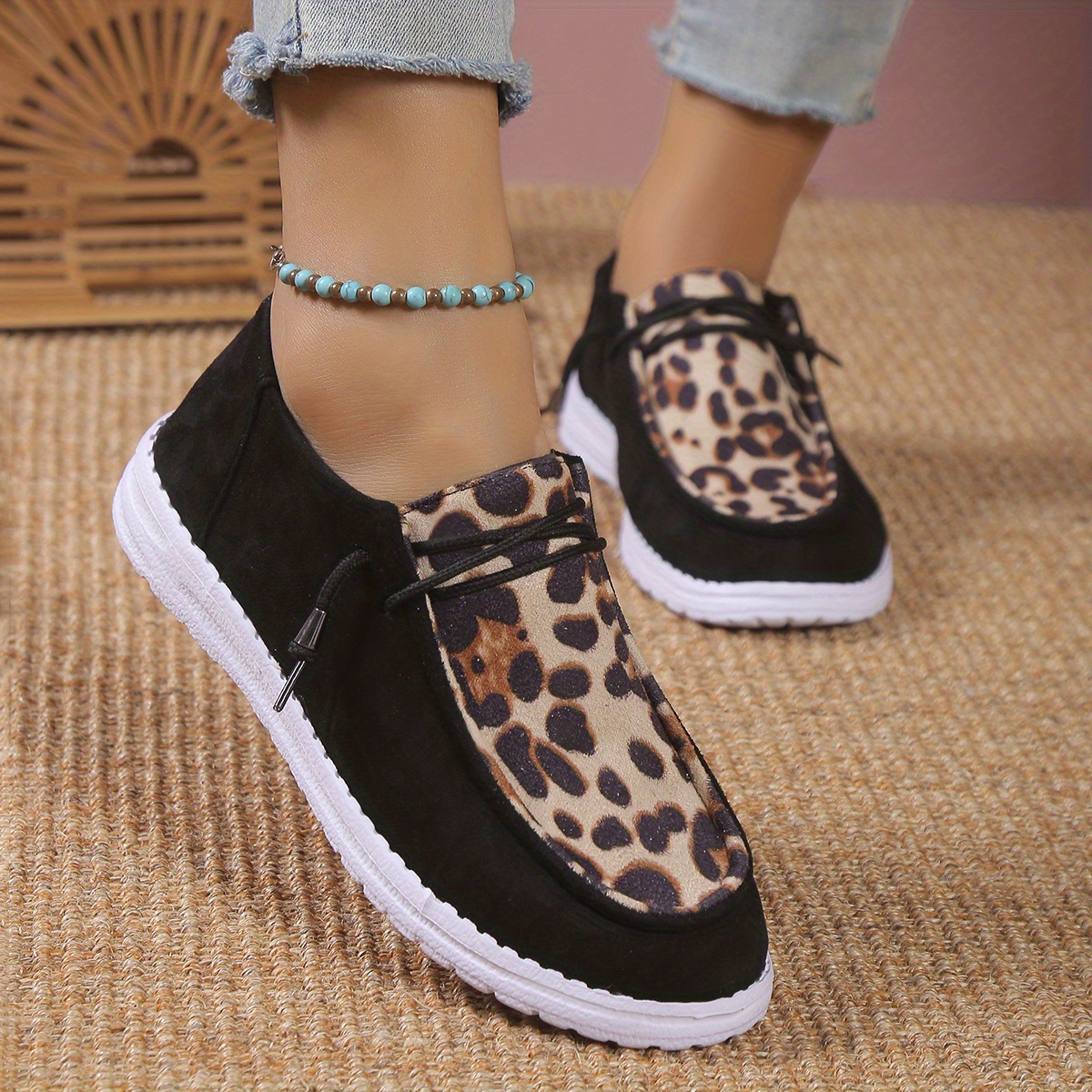 Zapatillas Lona Estampado Leopardo ⋆ Zapatines