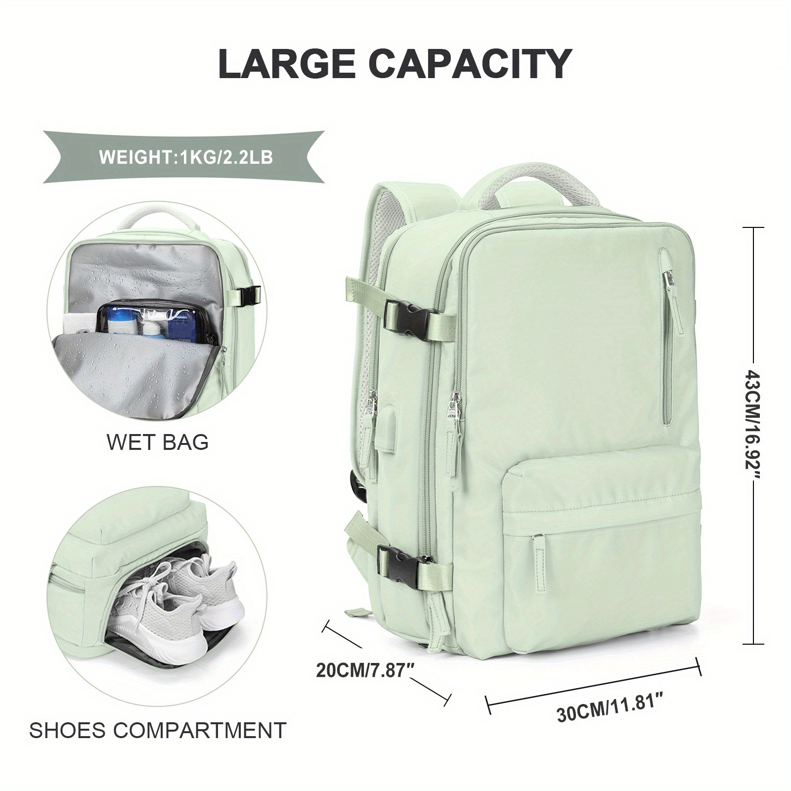  UPPACK Travel Backpack For Women Men Travel Bag