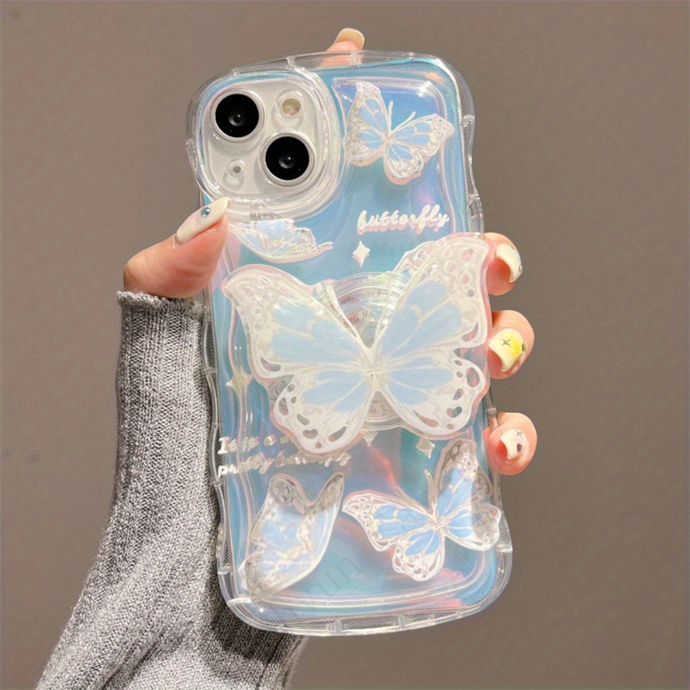 Holographic Laser Butterfly Phone Case For iPhone 14 Pro Max 13 12