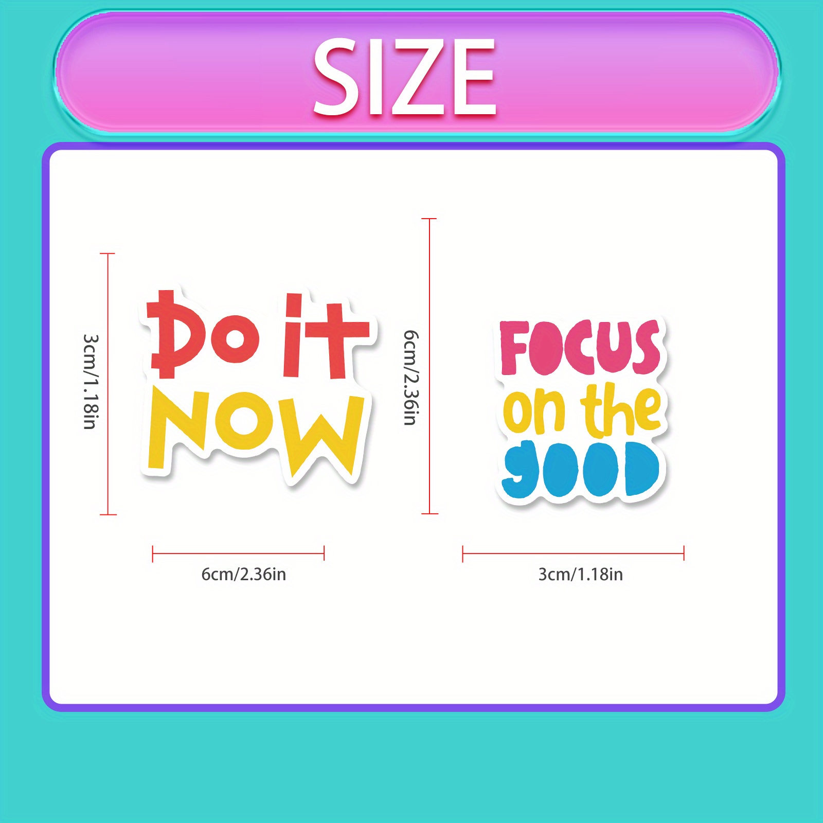 50pcs Motivational Stickers, Inspirational Sticker Pack, Positive Journal  Encouraging Shiny Affirmation Quotes For Teachers, Classroom, Waterproof Scr