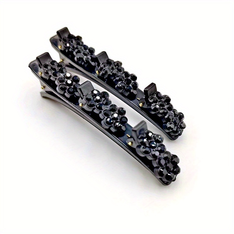 Colorful Rhinestone Braids Clip for Hair Bangs