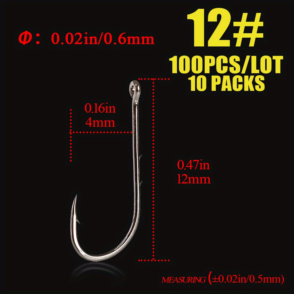 Premium Steel Fishing Hook 50116 Fish Black Color Bait - Temu Mexico