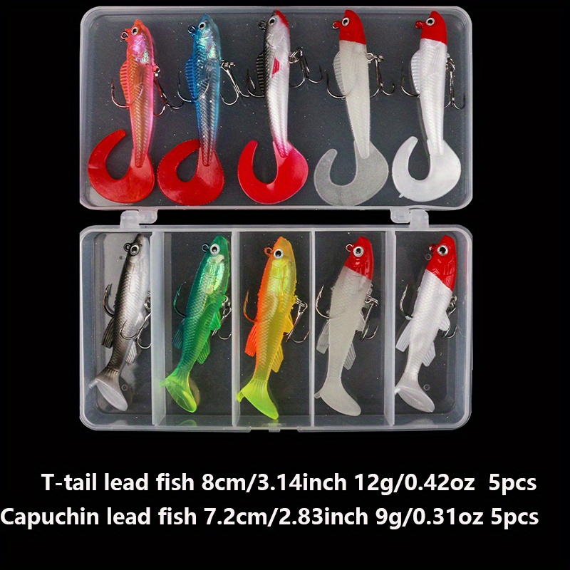 5pcs Soft Fishing Lures 8 CM/3.14 Inch 15g/0.52oz