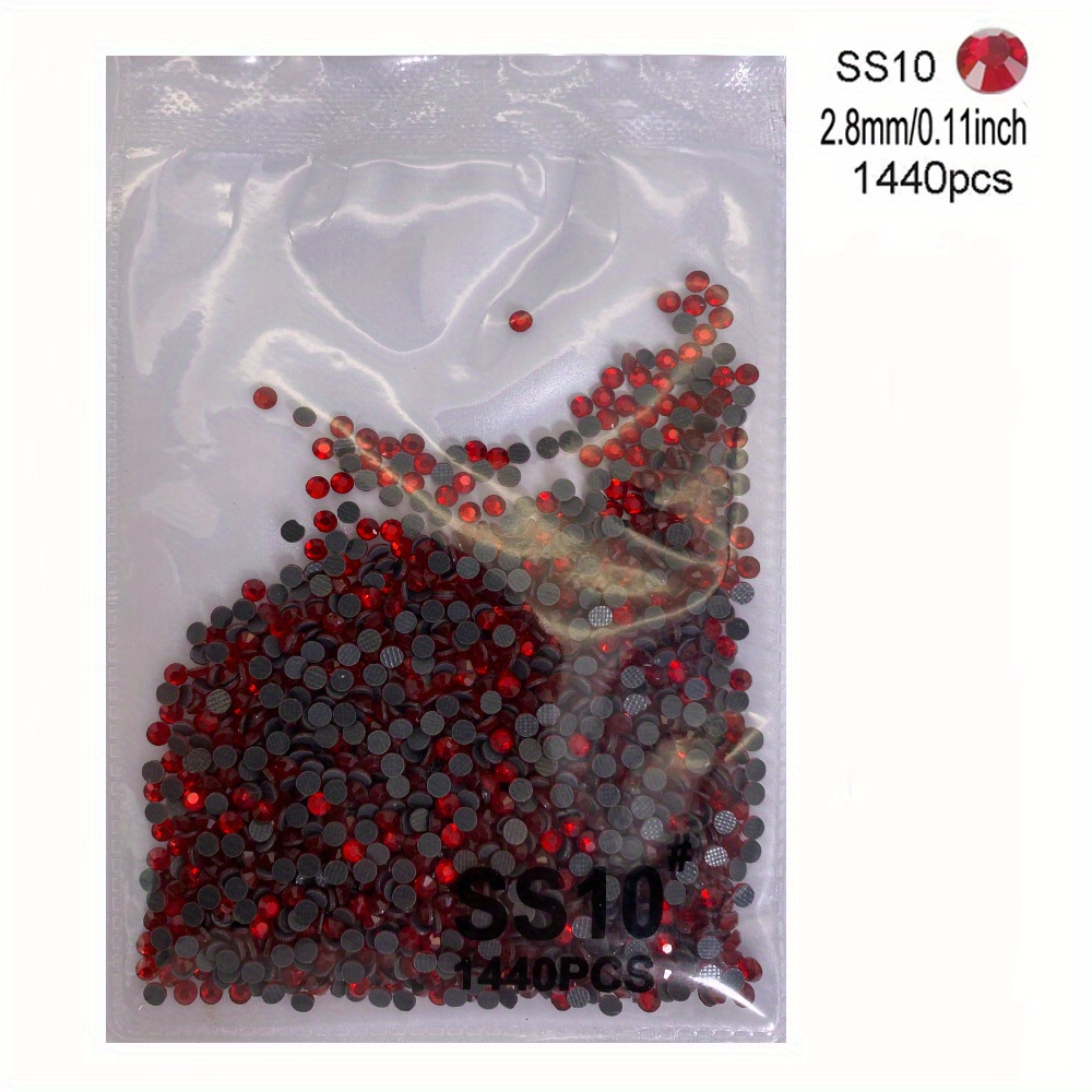 Red Crystal Hot Fix Rhinestones For Crafts Clothes Diy - Temu
