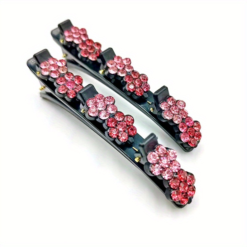 Colorful Rhinestone Braids Clip for Hair Bangs
