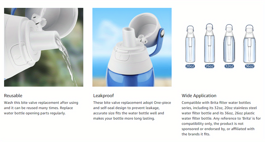 Bite Valve Replacement Compatible With Brita Water Bottle - Temu