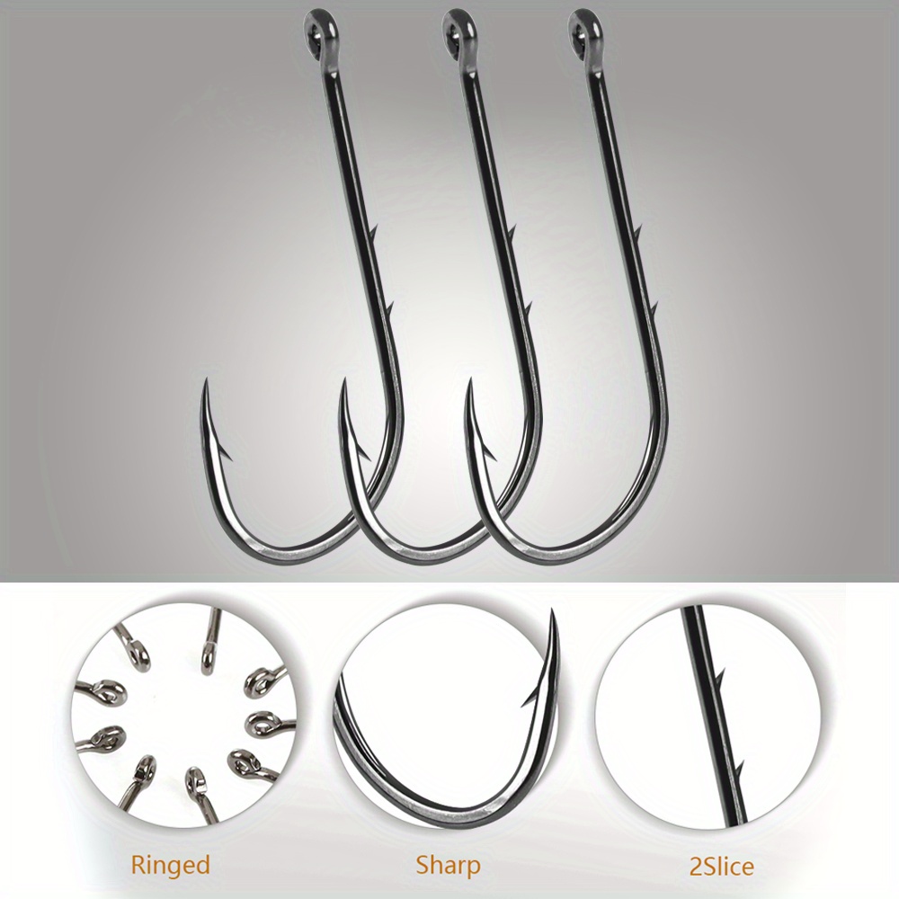 Premium Steel Fishing Hook 50116 Fish Black Color Bait - Temu