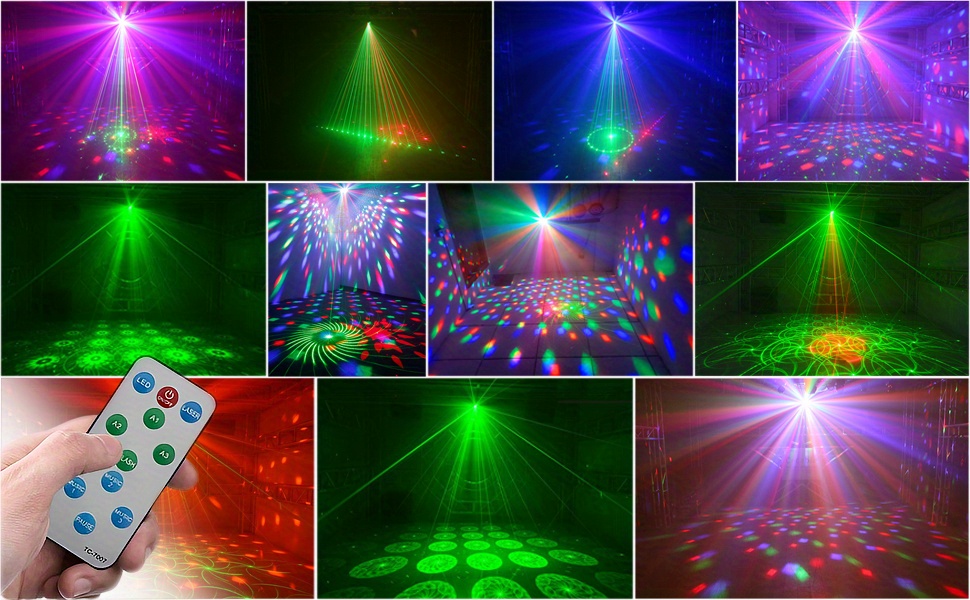 Jeu de lumière dj-Nouveaux Club Disco DJ Party Lumière violet, jeux de lumières  dj 