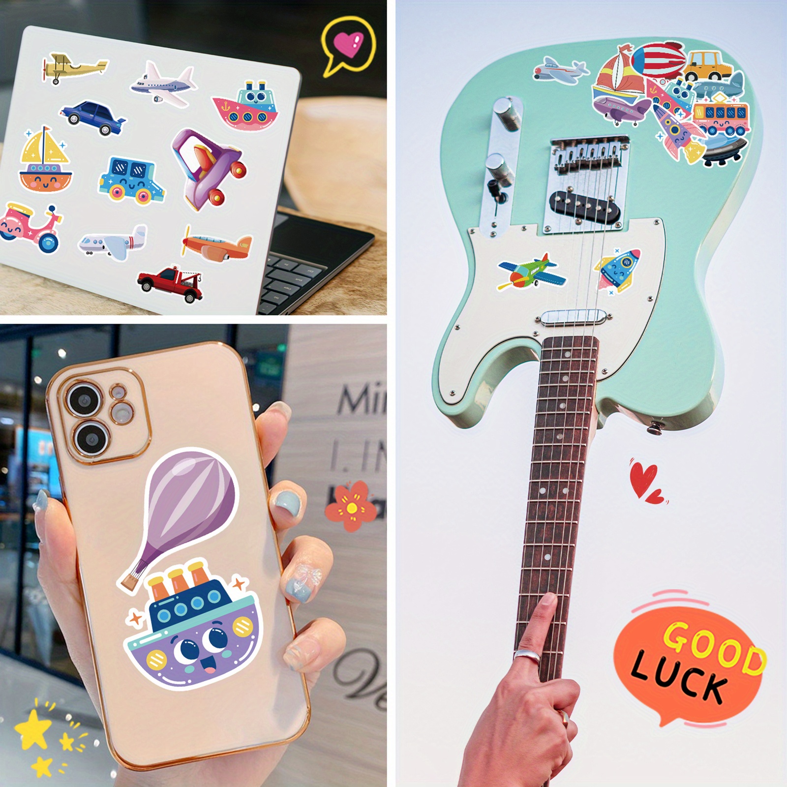 Vehicle Stickers Transportation Decals Waterproof Vinyl Cute Temu Norway