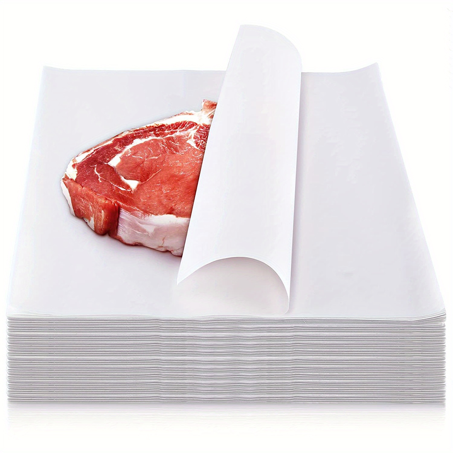 100pcs white butcher paper sheets 12x12 disposable     meat wrapping crafts details 0