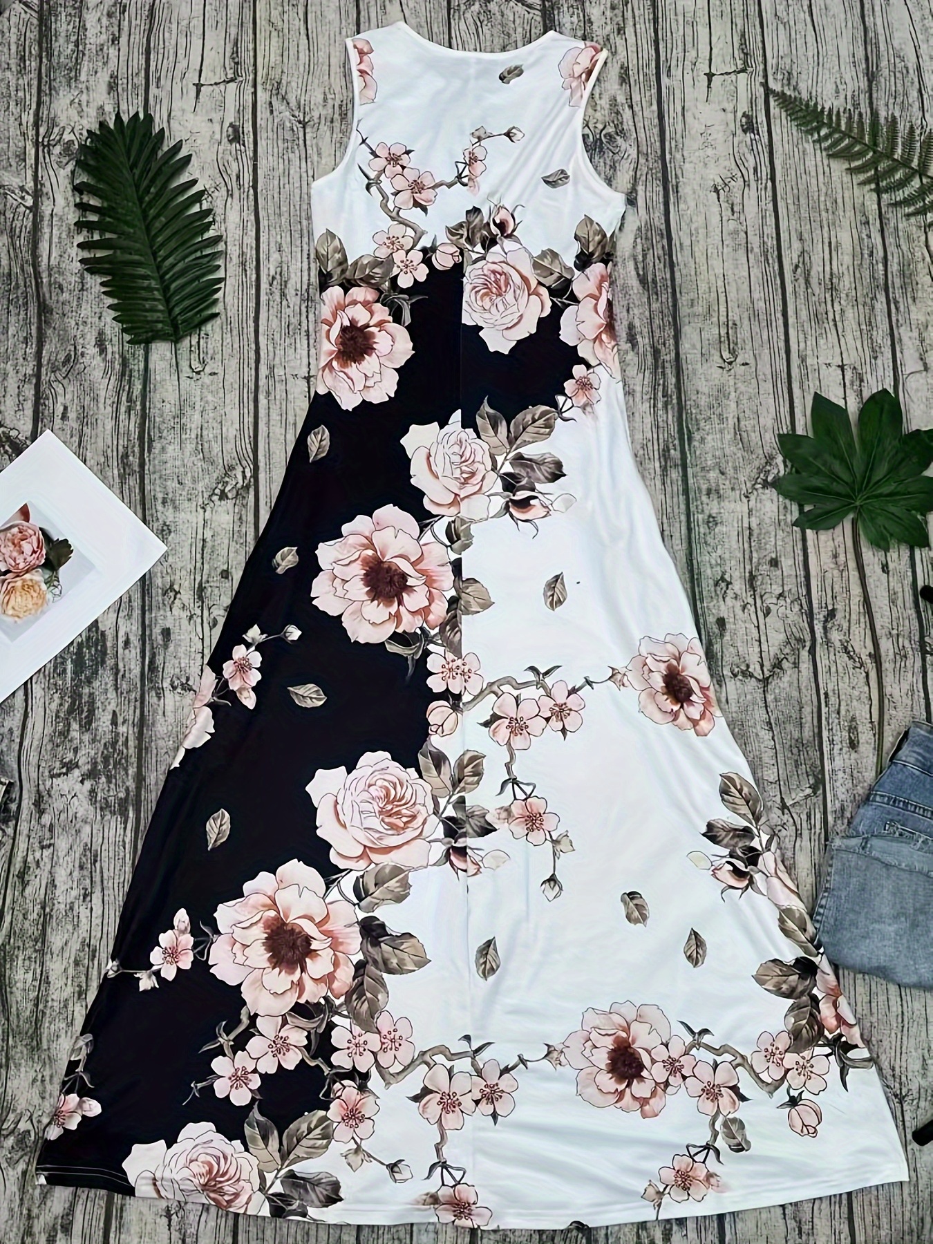 Sleeveless Color Block Dress Nougat