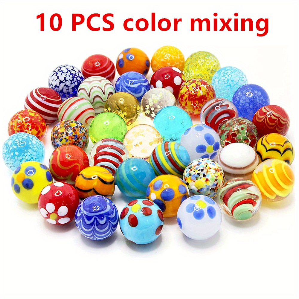 30Pcs Round Marbles Beads Colored Glass Marbles Children Glass Balls  Playthings Small Colored Marbles 